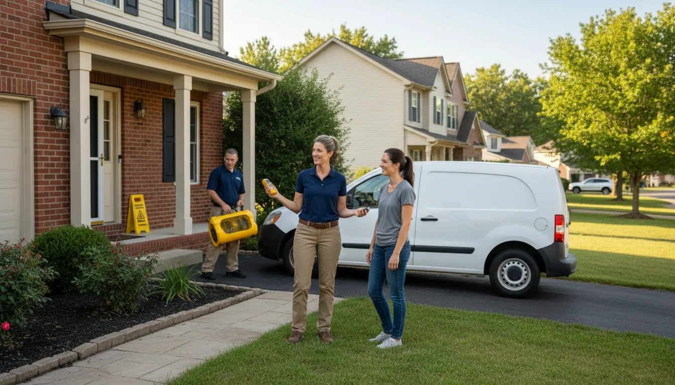Residential water damage restoration in New Ringgold, PA